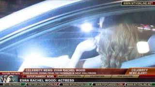 Evan Rachel Wood tries to avoid the  paparazzi