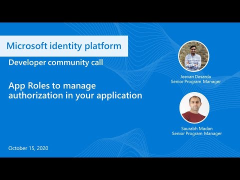 App Roles to manage authorization in your application October2020