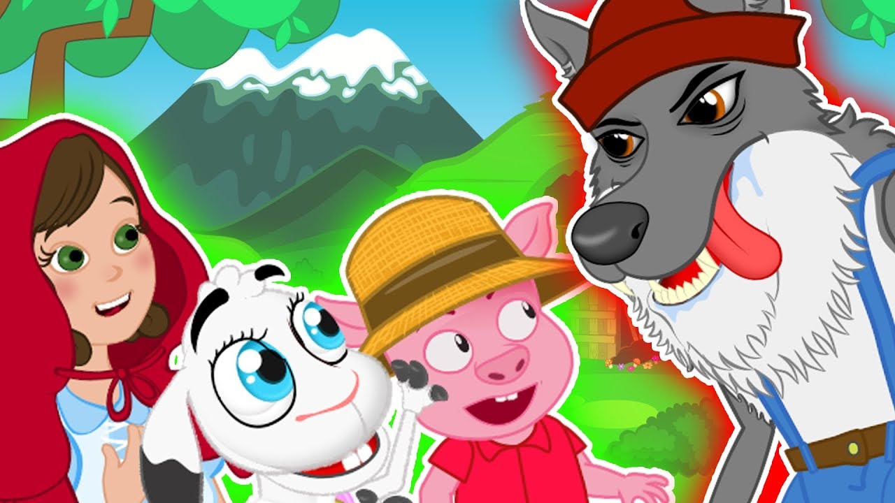 3 Contos |  O Lobo e os 7 Cabritinhos + Os 3 Porquinhos +  Chapeuzinho Vermelho em Português