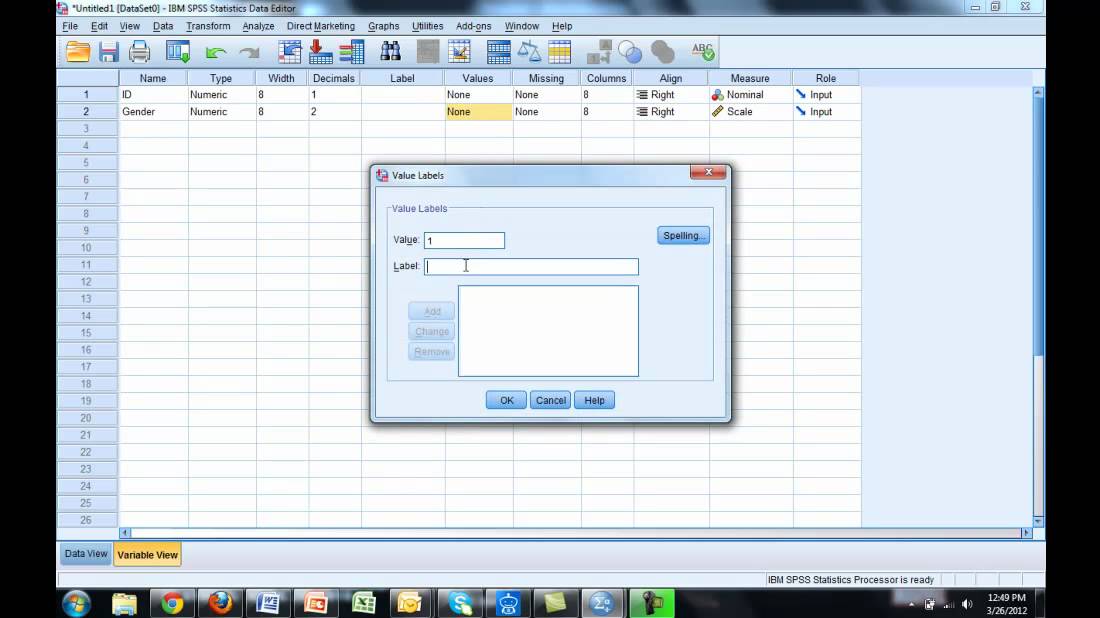 SPSS - Coding and Labeling Variables