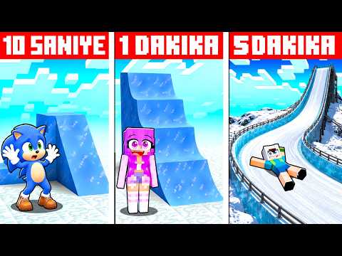 10 SANİYE VS 1 DAKİKA VS 5 DAKİKA KAYAK PİSTİ KAPIŞMASI 😱 Minecraft