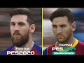 eFootball PES 2021 vs PES 2020 Players Model Comparison - PS4 Pro 4K Gameplay