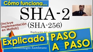 SHA-2 (SHA-256) | Explicación del algoritmo paso a paso | Incluye implementación en MATLAB