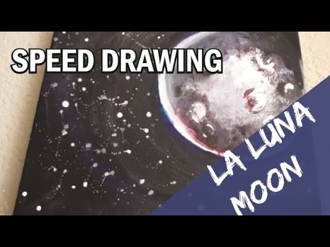moon speed painting, PINTURA RAPIDA DE LA LUNA - Isabelle Art -