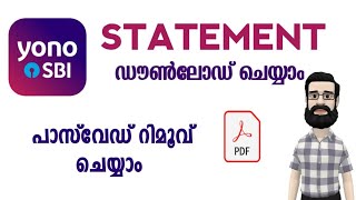 How to Download Bank Statement from Yono Sbi app in Malayalam | How can I get SBl Yono Statement