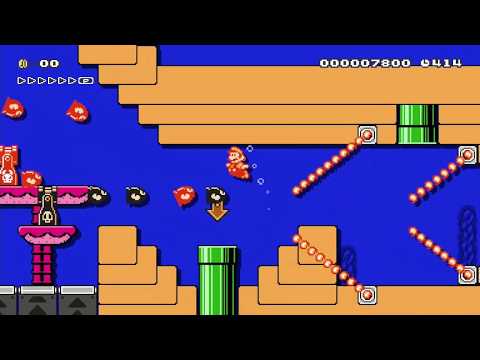 Wet-Dry World by Yosef - Super Mario Maker - No Commentary 1bp