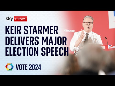 Sir Keir Starmer delivers first major speech of general election campaign
