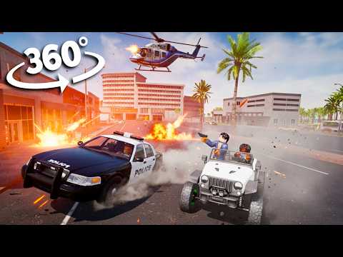 360° Roblox: A Thief Stole My Police Car! Rookie's First Day | VR Experience