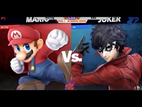 Clemson Smash Series 36 - WQ - GO | NoTag (Mario) vs. KB2 (Joker) - SSBU