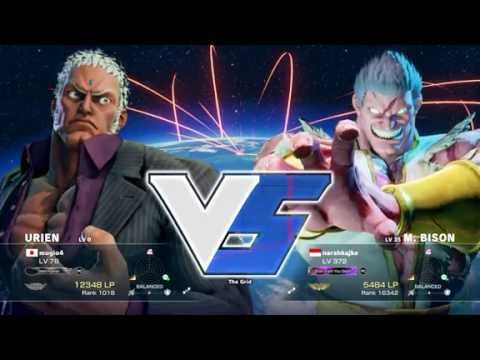 Street Fighter V Battle Lounge 23 SEP narshkajke (M. Bison) vs mugio4 (Urien) FT3