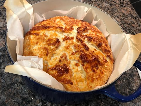 👍How to make No Knead cheese bread 🍞♨️ 免揉起司面包 👍Easy NO fail recipe