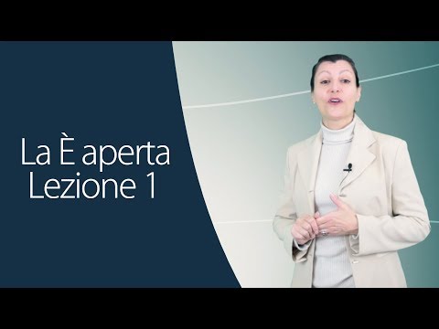 Corso di Dizione online: la È aperta - Lezione 1