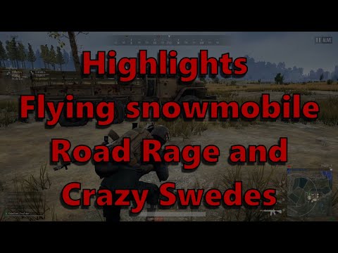 Highlights Flying snowmobile Road Rage and Crazy Swedes
