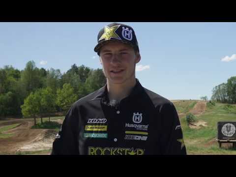 Jasikonis and Jonass getting ready for the restart of MXGP