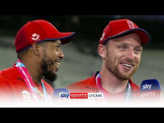 ‘Words can’t even describe it’ 🥺✨ | Jos Buttler and Chris Jordan react to winning T20 World Cup