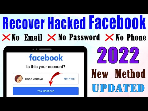 How to Recover Hacked Facebook Account Without Email and Password 2022 || Recover my hacked FB