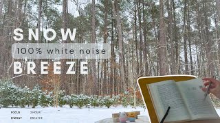 2-HOUR STUDY WITH ME / 🏔️ Snowfall & Soothing Breeze / 🌨️ White Noise for Deep Focus & ADHD Relief