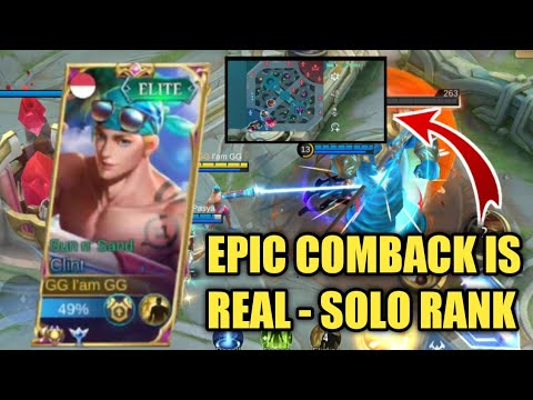 GAMEPLAY CLINT COUNTER BEATRIX - EPIC COMBACK IS REAL - SOLO RANK - Mobile Legends