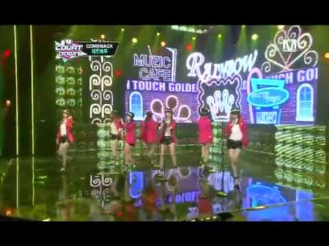 [Vietsub] Golden Touch - Rainbow @ 130214 Mnet comeback stage