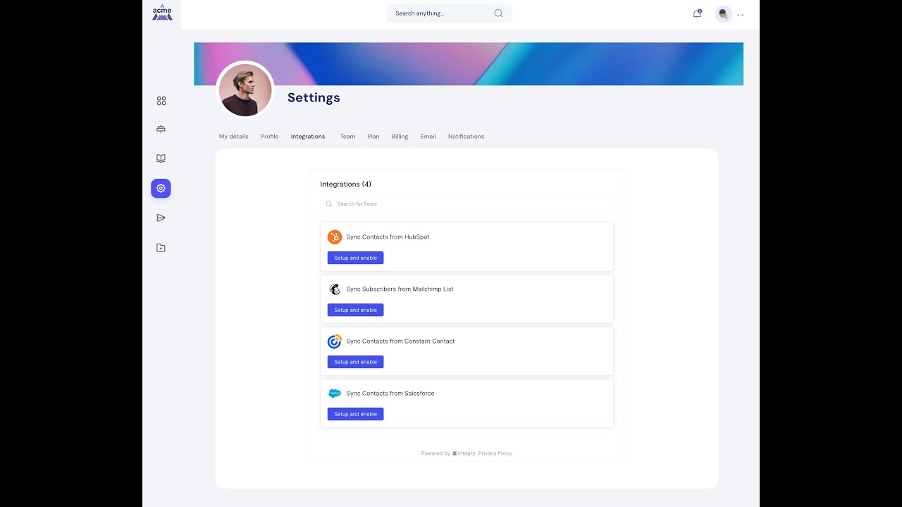 How to embed integrations in your app