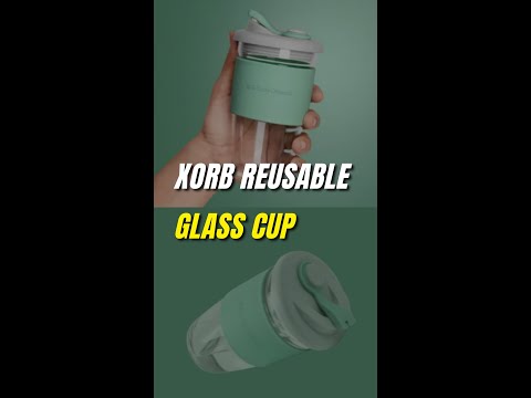 Green good dailyobjects mint xorb reusable glass cup, capaci...