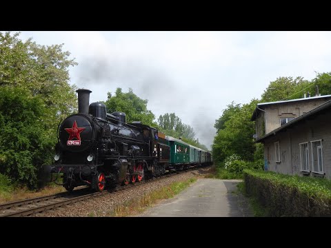 ČSD 434.2186 fährt lautstark im Tal der Moldau und Sazava, Praha - Čerčany - Praha, 12.06.2021