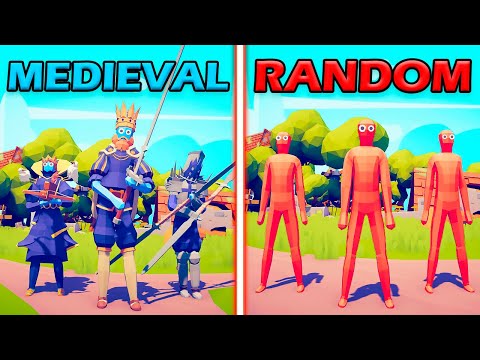 RANDOM UNITS TEAM vs MEGA MEDIEVAL TEAM - Totally Accurate Battle Simulator | TABS