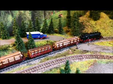 Modellbahn Spur N BR55 , BR64 , BR78 auf meiner 2,75 qm Anlage
