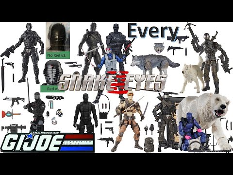 Every G.I. Joe Classified Series Snake Eyes Comparison List Hasbro