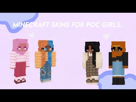 aesthetic minecraft skins for POC girls w/ links. 🌷