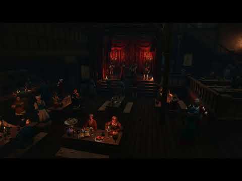 The Witcher 3 (ASMR/Sleep Aid) The Kingfisher Inn - Ambient Sounds & Music