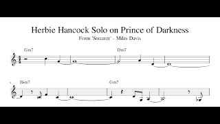 Herbie Hancock Solo on Prince of Darkness - Piano Transcription (Sheet Music in Description)