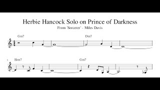 Herbie Hancock Solo on Prince of Darkness - Piano Transcription (Sheet Music in Description)