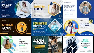 30+ Facebook Banners Social Media ADS Photoshop Tutorial