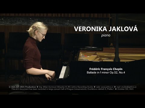 VERONIKA JAKLOVÁ - Piano, Prague Conservatory, Czech Republic / 9.10.2021
