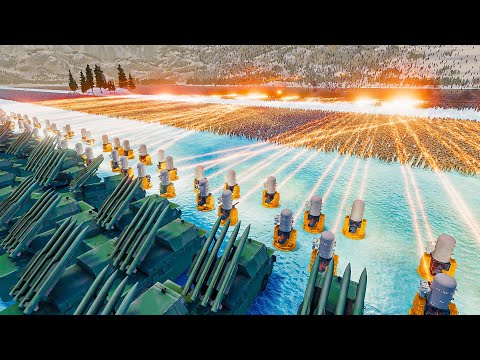 MISSILE LAUNCHER & PHALANX vs 1 MILLION ZOMBIE SLASHER | Ultimate Epic Battle Simulator 2 UEBS 2