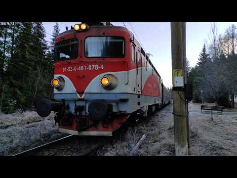 Trenul R5701 Suceava - Ilva Mica pleaca din statia Larion cu 461-078-4 - 06.01.2021