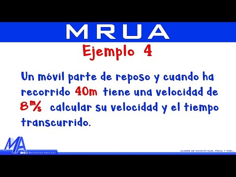 Movimiento Rectilíneo Uniformemente Acelerado o Variado MRUA MRUV | Ejemplo 4