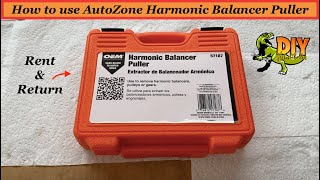 AutoZone Harmonic Balancer pulley removal tool tutorial