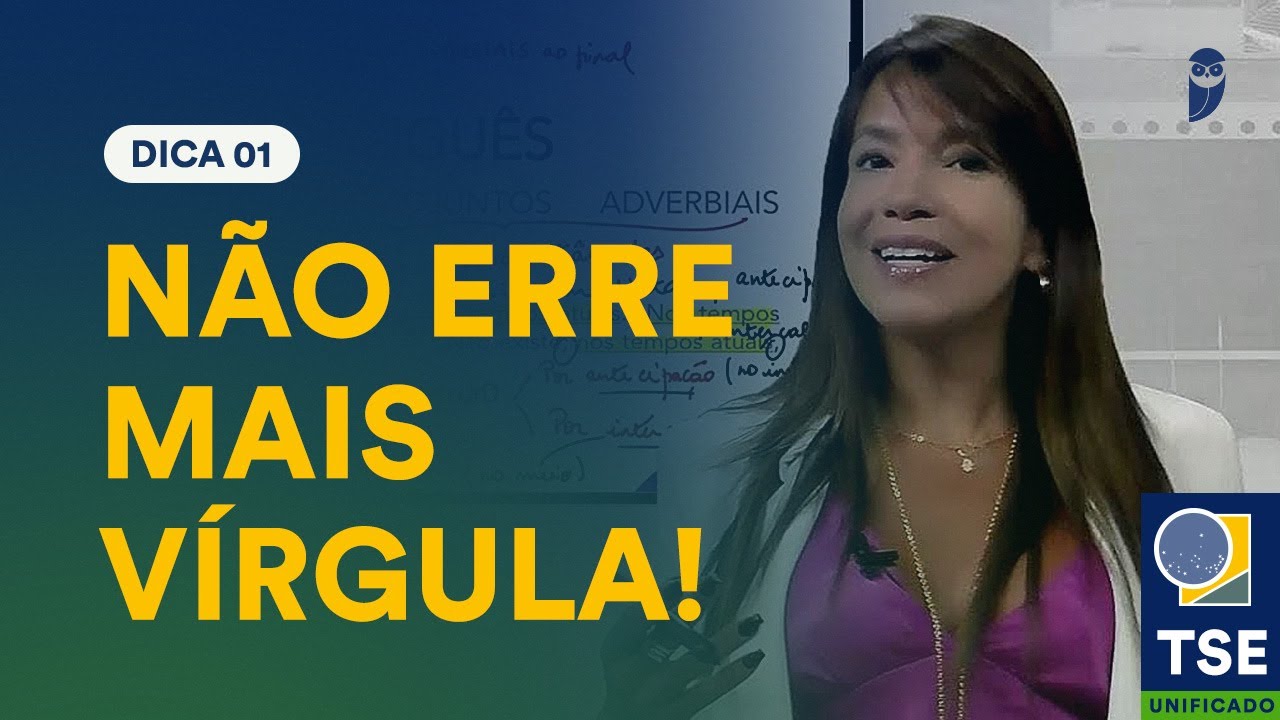 Use a vírgula do jeito certo - Português - Dica 1 - Projeto 100 dicas TSE Unificado