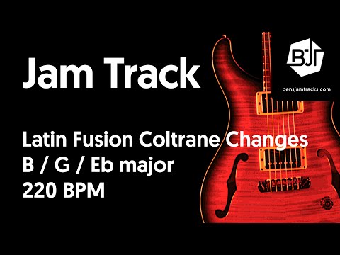 Latin Fusion Coltrane Changes Jam Track in B/G/Eb major "Colossus" - BJT #56