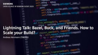 Lightning Talk: Bazel, Buck, and Friends. How to Scale your Build?