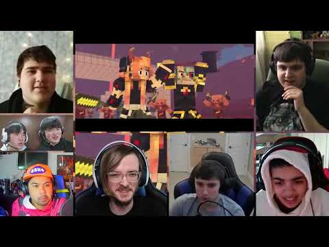 "I Try Today" - A Minecraft Music Video ♪ [REACTION MASH-UP]#2230