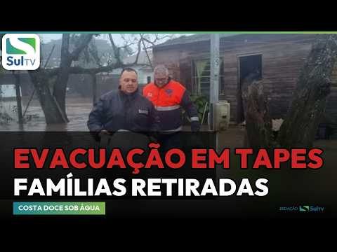 Defesa Civil evacua moradores em Tapes após temporais | SulTV