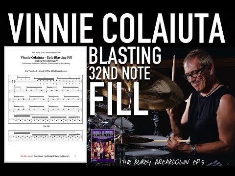 Vinnie Colaiuta - Blasting 32nd Note Fill - The Bukey Breakdown Ep5 - Advanced Drum Lesson