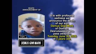 Demus Giwi Mark ~ Short Obituary