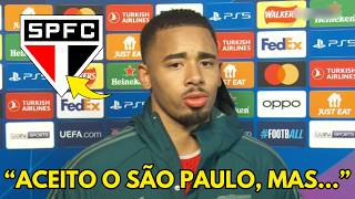 CHAPÉU NO RIVAL! OLHA OQUE O GABRIEL JESUS FALOU APÓS ACERTO COM O SÃO PAULO! NOTICIAS DO SÃO PAULO