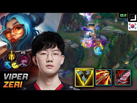 Viper Zeri Adc Build Trinity Force Lethal Tempo - LOL KR Challenger Patch 13.11