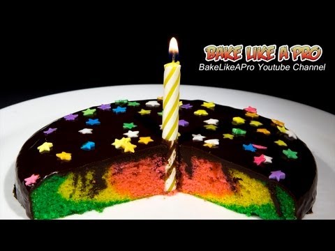 Mini Rainbow Birthday Cake Recipe !