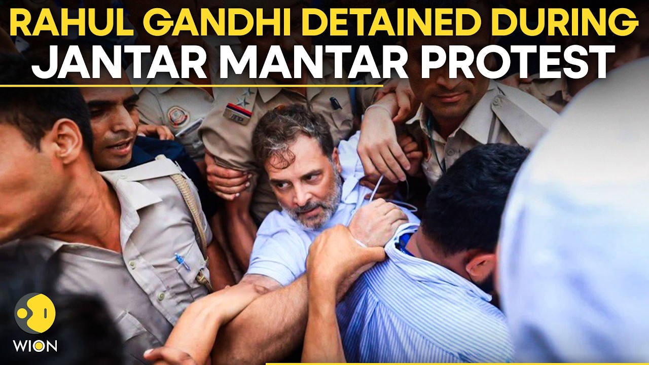 Jantar Mantar LIVE: Rahul Gandhi Detained As Protest Heats Up Near Jantar Mantar | WION